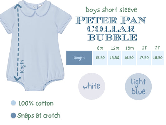 Boys Peter Pan Bubble: Short Sleeve