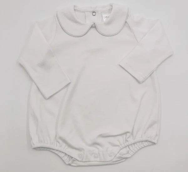 Piping Collared Long Sleeve Bubble