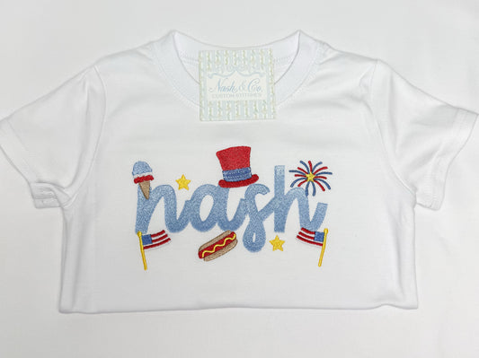 4th of July Customizable Tee/Bubble