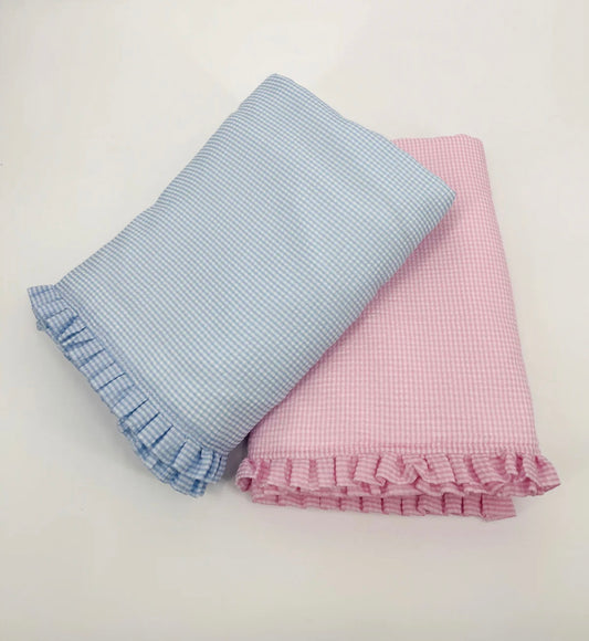 Seersucker Ruffle Beach Towel