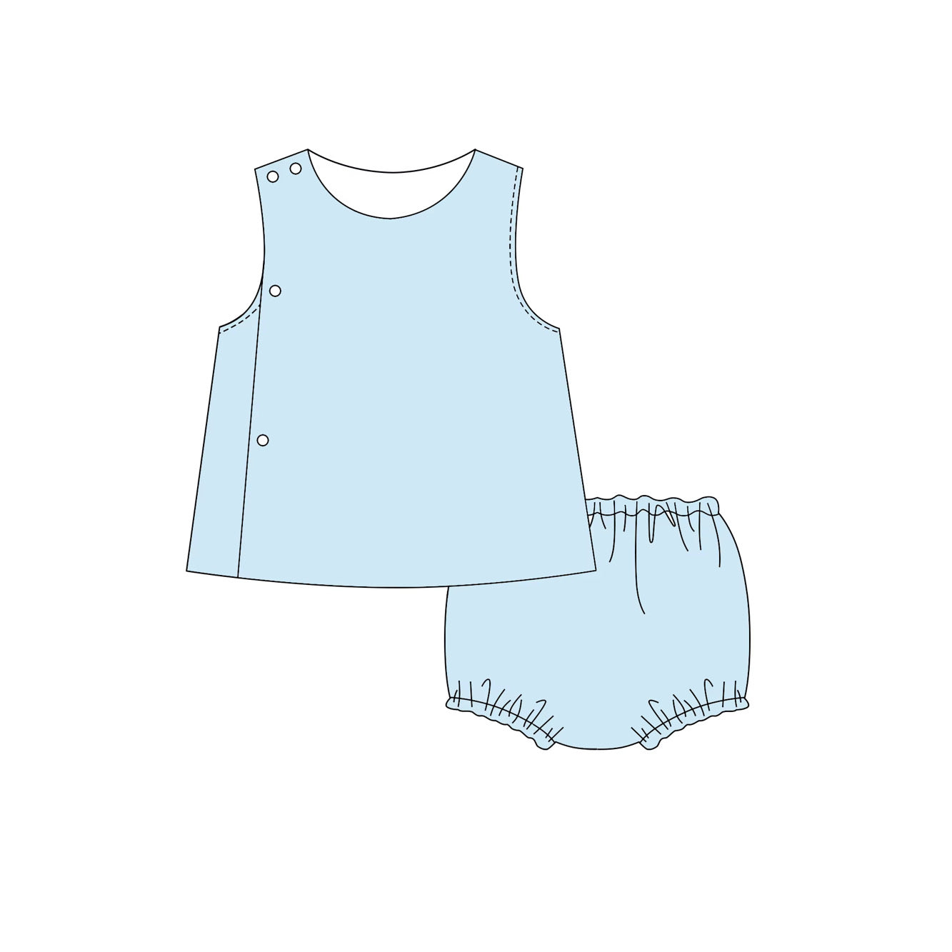 Nash & Co. Signature Straight Edge Diaper Set