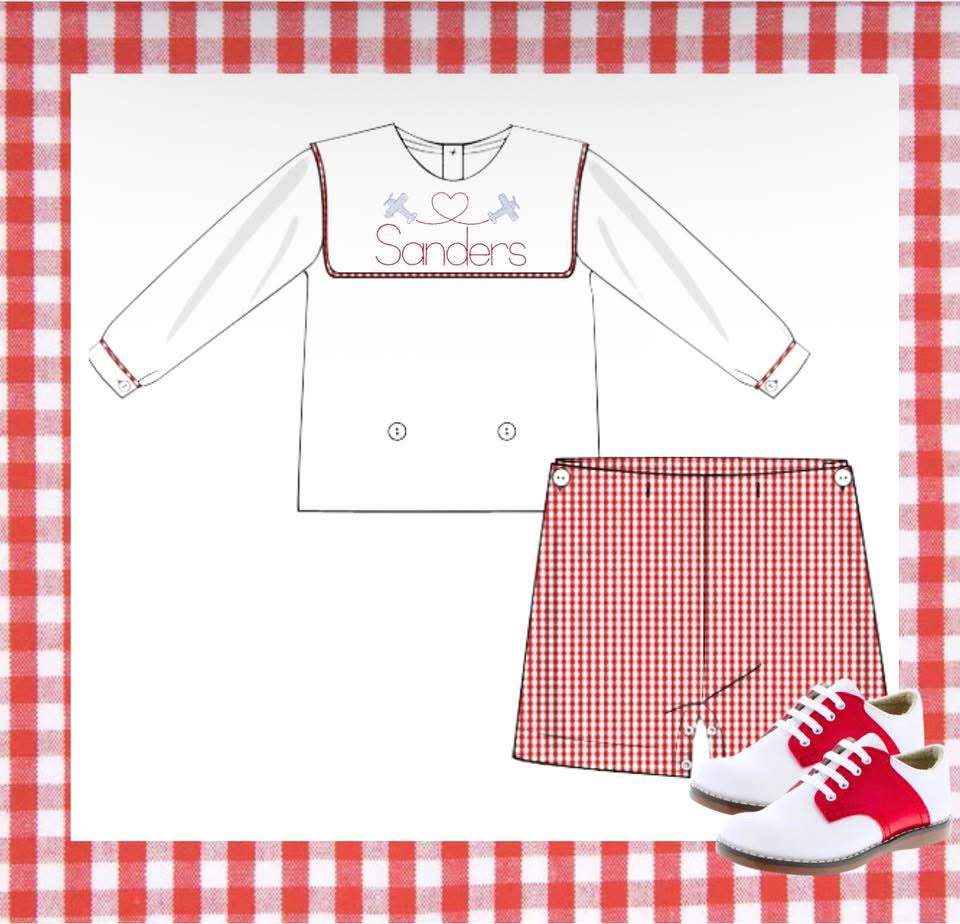 Boys Valentines Short Set