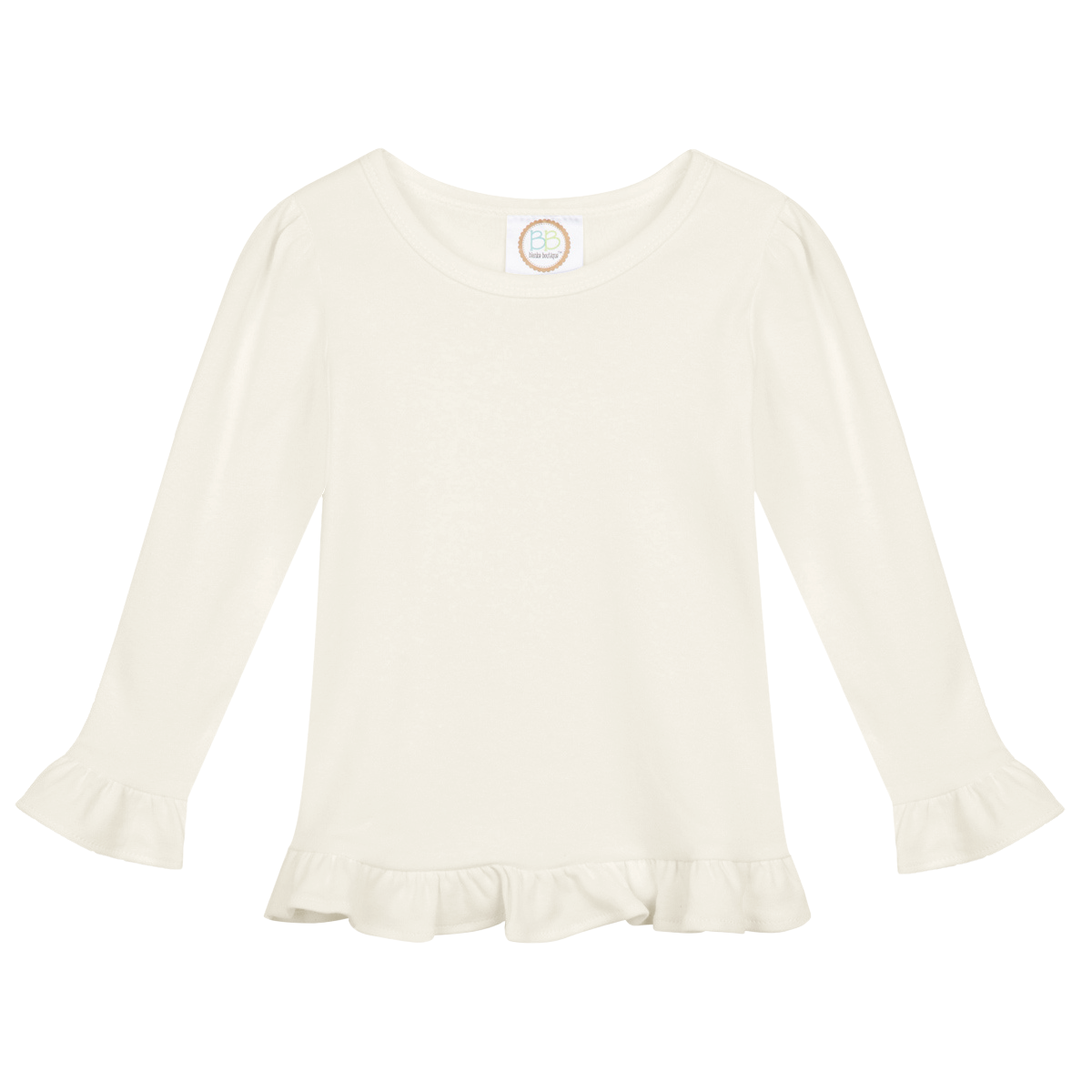 Girls Long Sleeve Ruffle Tee