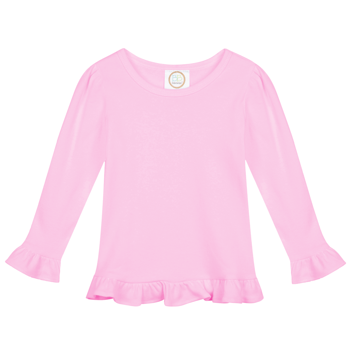 Girls Long Sleeve Ruffle Tee