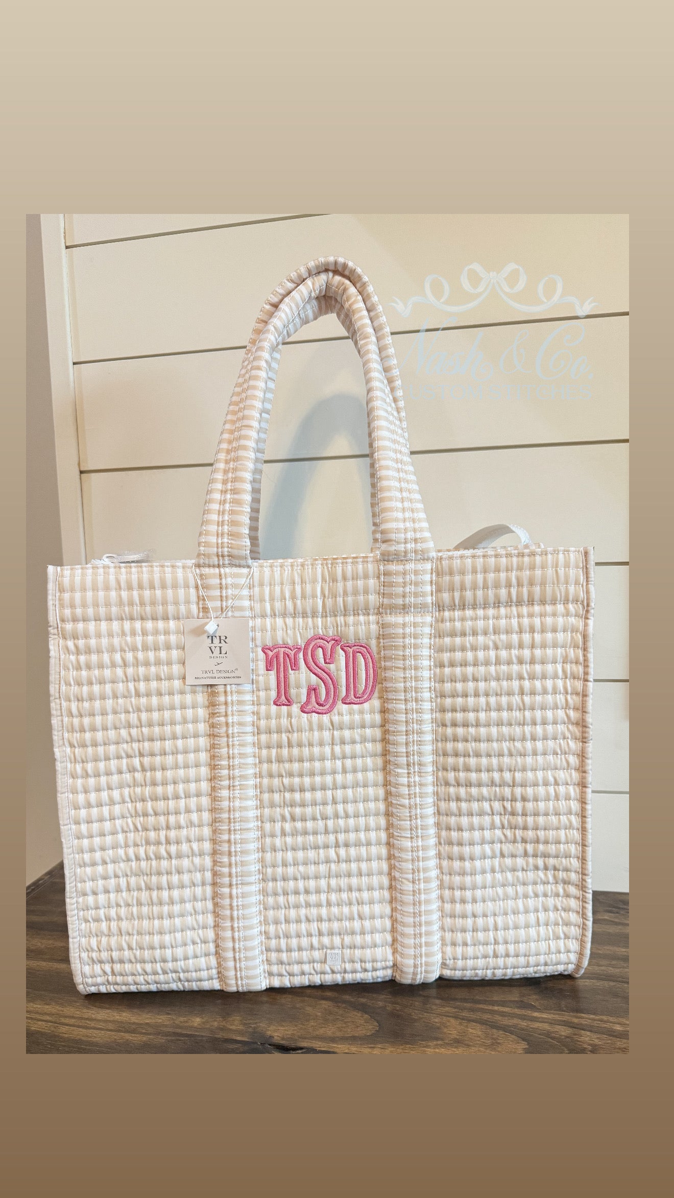 Quilted Go Go Tote - Sand