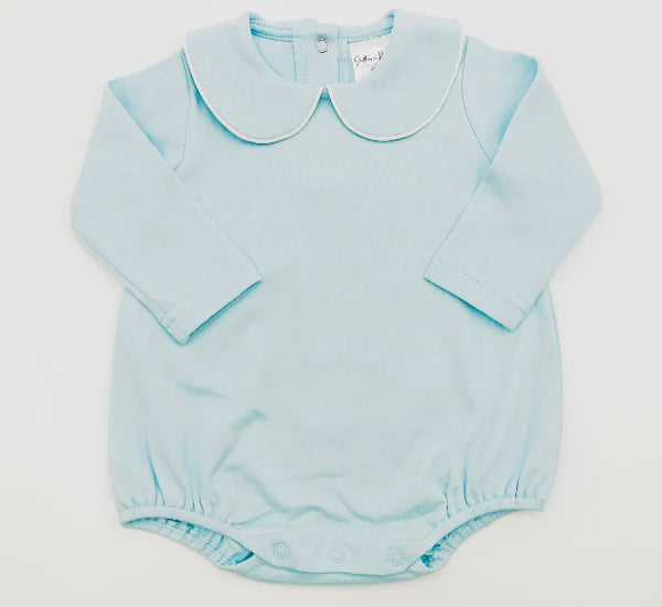 Piping Collared Long Sleeve Bubble