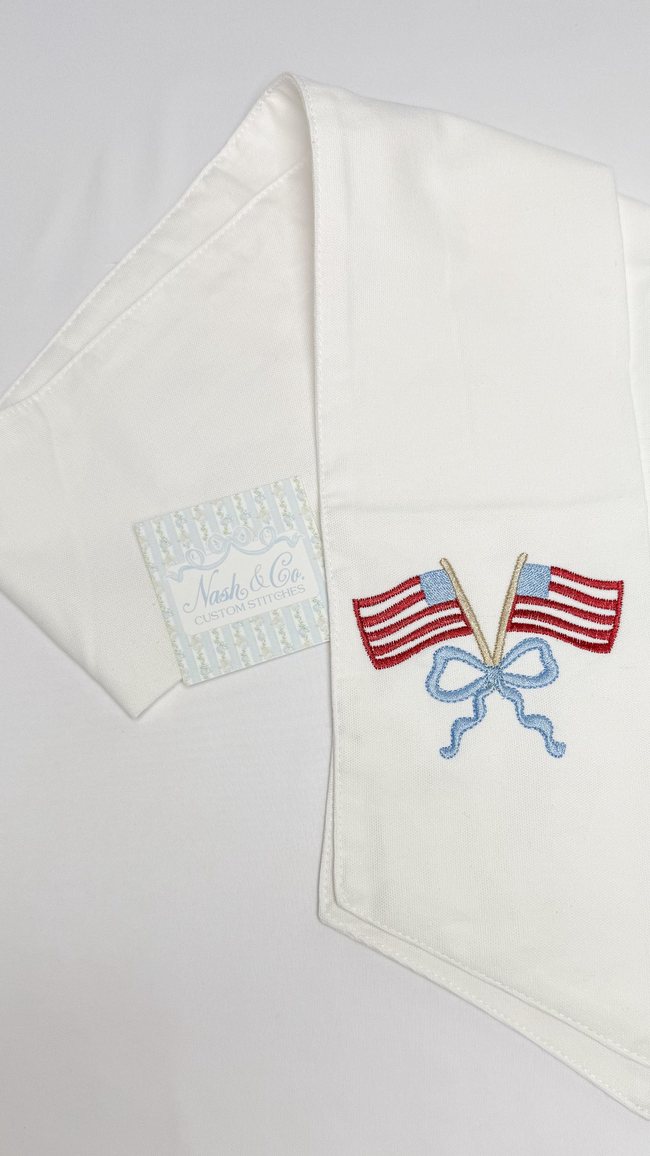 Bow Flag Wreath Sash