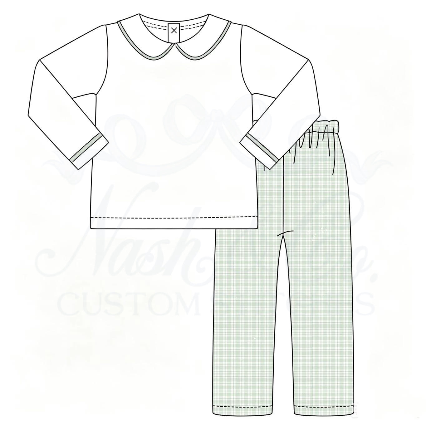 Sagebrook Plaid Peter Pan Collar Set