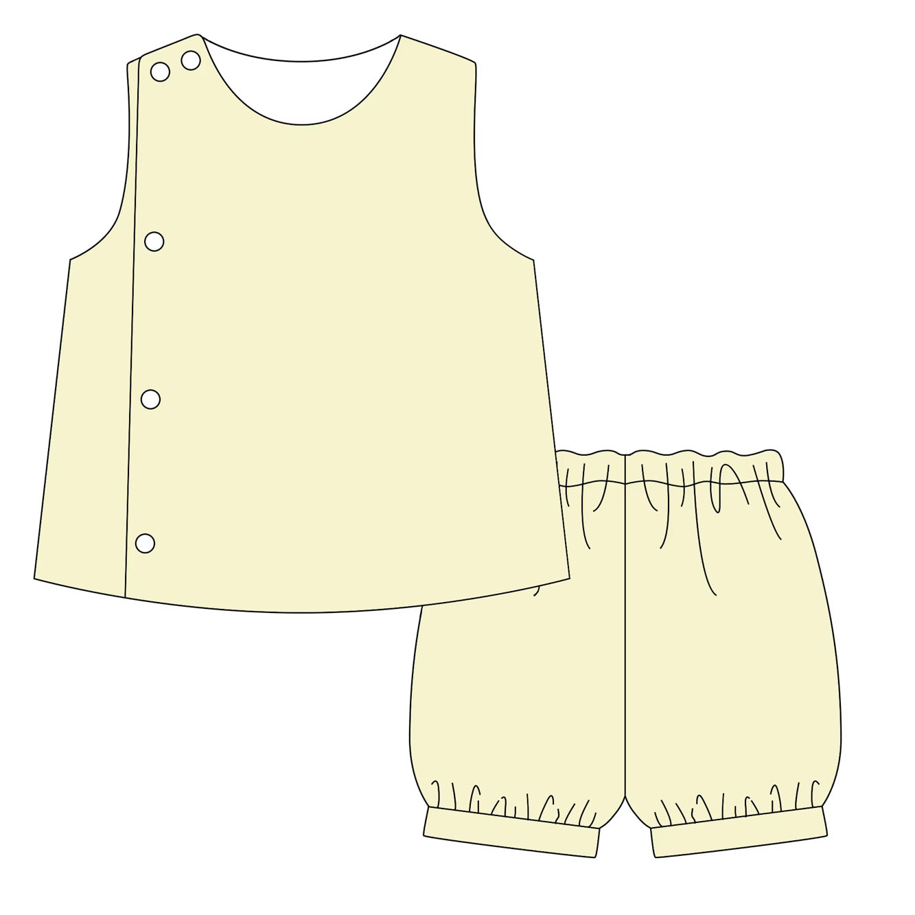 Nash & Co. Signature Straight Edge Short Set