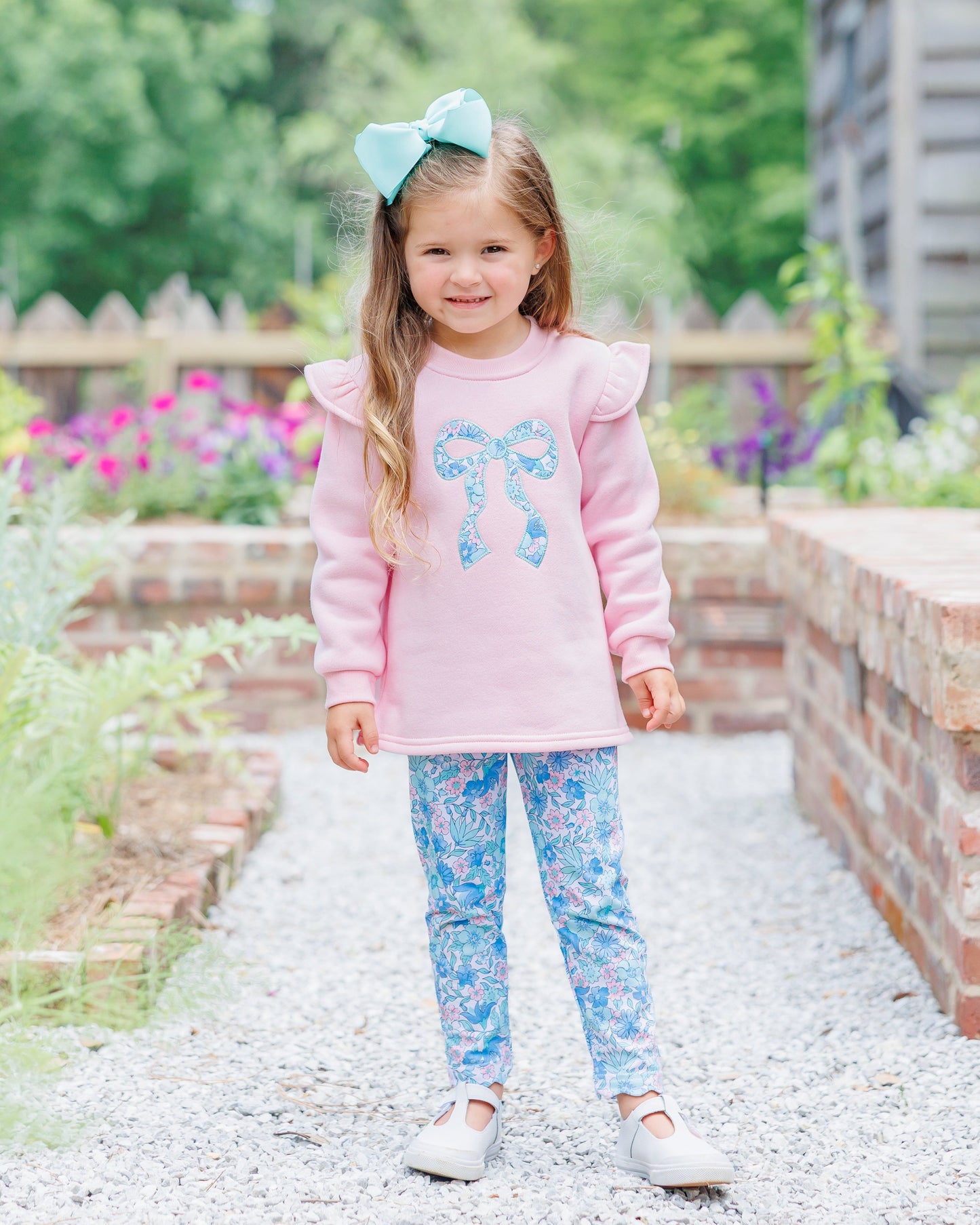 Painted Petals Ruffle Sweatshirt Set