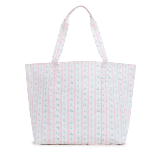 Pink Ribbon Floral Jumbo-XL Tote