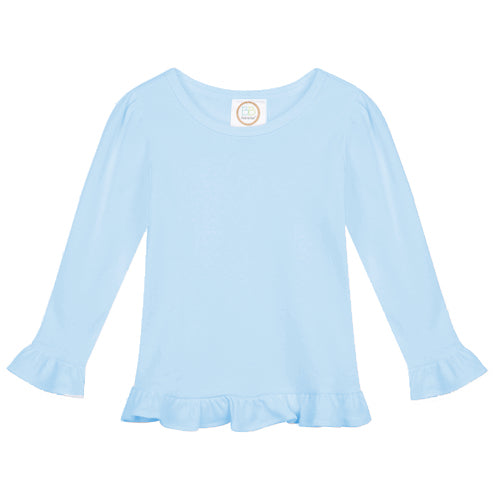 Girls Long Sleeve Ruffle Tee