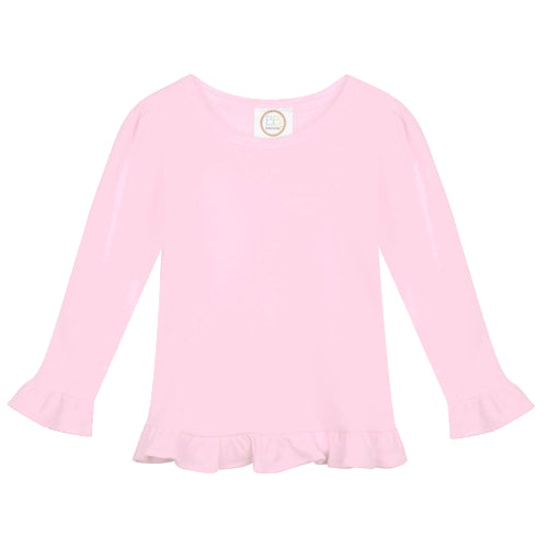 Girls Long Sleeve Ruffle Tee