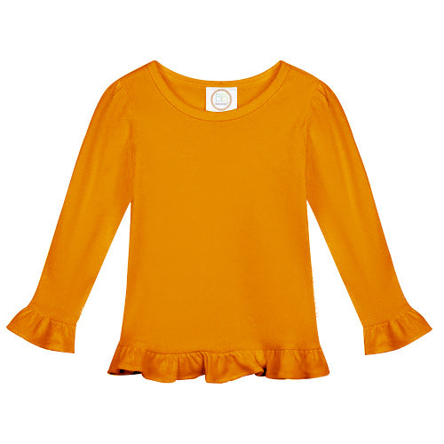 Girls Long Sleeve Ruffle Tee