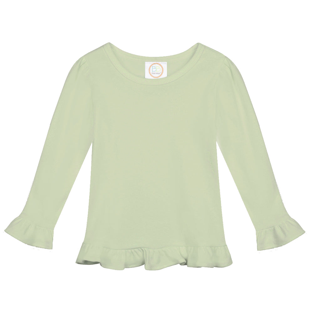 Girls Long Sleeve Ruffle Tee